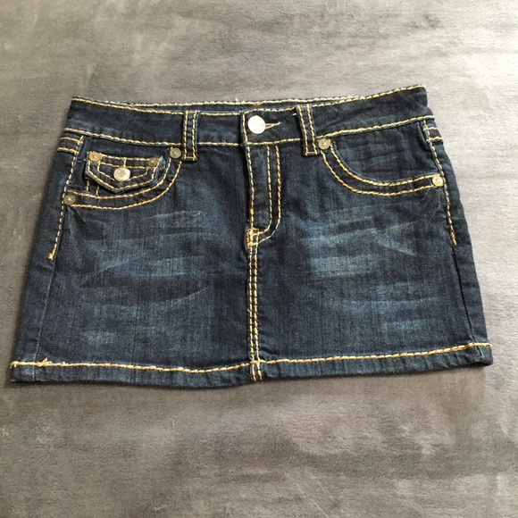 Miss Chic Jeans Dresses & Skirts - Miniskirt Miss Chic Jeans Dark Blue Size L